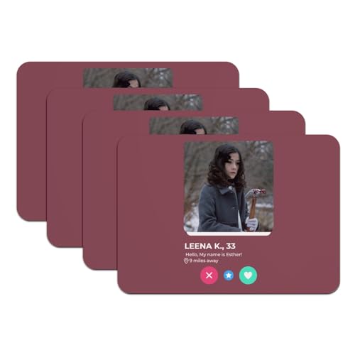 Sets de Table Caoutchouc Rouge Grand Format Anti Rayure Esther Horror - 2