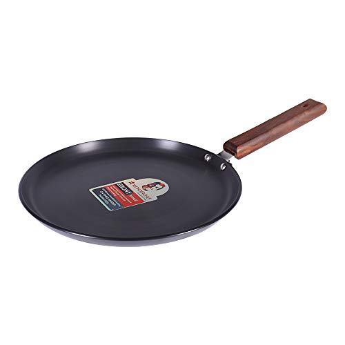 Wonderchef Ebony 26.5 Cm Dosa Tawa | Induction Bottom | Wooden Handle | Hard Anodized Aluminium | Non-Stick Tawa | 4.88mm | 5 Years Warranty | Black For Rs. 649 @ 69 %