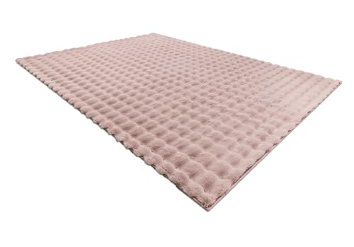 Tapis Bubble en fourrure de lapin synthétique très épais et structuré - 5