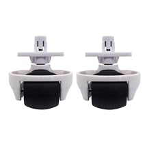 Front Caster Replacement Compatible with Roborock S & E Series 2 Pack Snap-in Swivel Wheels for S4, S5, S6, S7, E4 Robot Vacuums, White