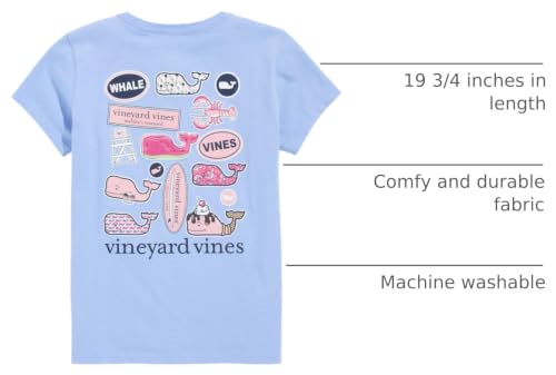 Image of Vineyard Vines Girls' Girls' Whale Stickers Short-Sleeve Pocket Tee