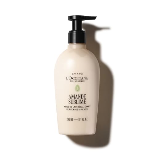 Leche corporal de almendra de 240 ml para tu ritual de hidratación y suavidad después de la ducha