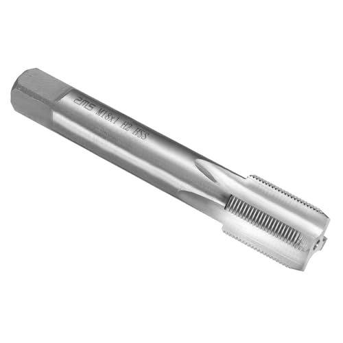 sourcing map Hand Plug Tap M18 x 1 H2 Metric Thread Plug Style Taps Straight Flute Screw Tapping Threading Tool High Speed Steel HSS6542