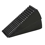 ateena ドアストッパー 玄関 室内 超強力 滑り止め 高さ調節可能(4.6～7.6cm) ゴム製 (ブラック)