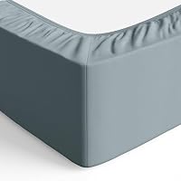 Amazon Basics Mikrofaser Spannbettlaken, 100% Polyester, Weich und Atmungsaktiv, 180cm x 200cm x 30cm, Spa Blau – Ansicht 5