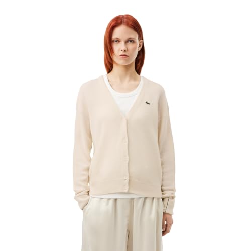 Image of Lacoste Women's V-Neck Wool Cardigan