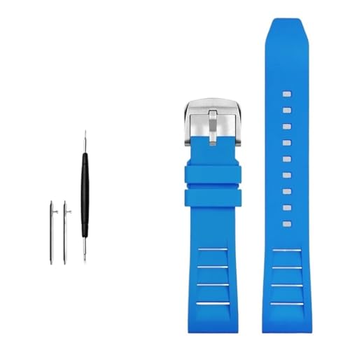 Bracelet de montre en caoutchouc FKM fluo 20mm de haute qualité et résistance