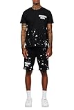 ROCKSTAR ORIGINAL Men's Raffer Black T-Shirt/Short Set | Size: Small