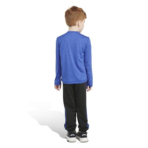 adidas Boys 2-piece Long Sleeve Poly Mélange Tee and Joggers Set4
