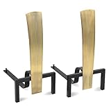 Pilgrim 18670 Home and Hearth Fonda Andirons, Antique Brass