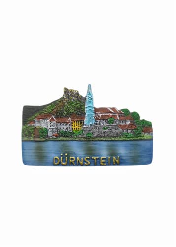 Imán decorativo souvenir Durnstein Austria para refrigerador miniatura 1