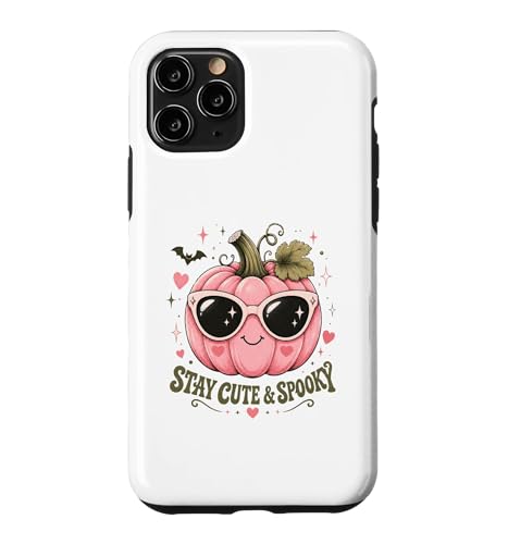 Stay Cute and Spooky Pink �p���v�L�� �n���E�B�� �T�}�[�E�B�[�� �X�}�z�P�[�X iPhone 11 Pro �p