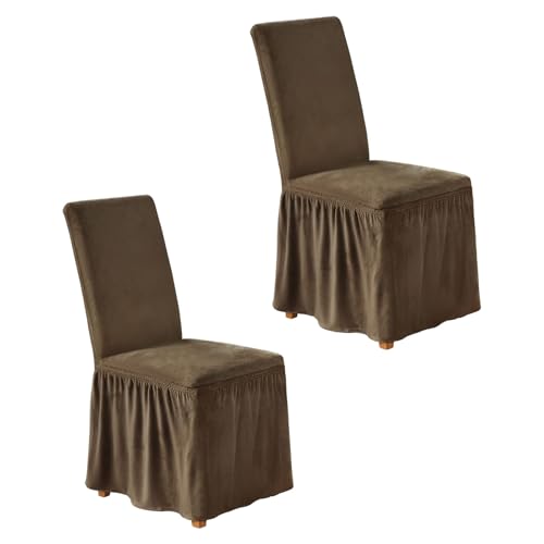 NICEEC Chair Covers for Dining Chairs Dining Room Chair Covers with Skirt by NICEEC - Used condition - US$28.04