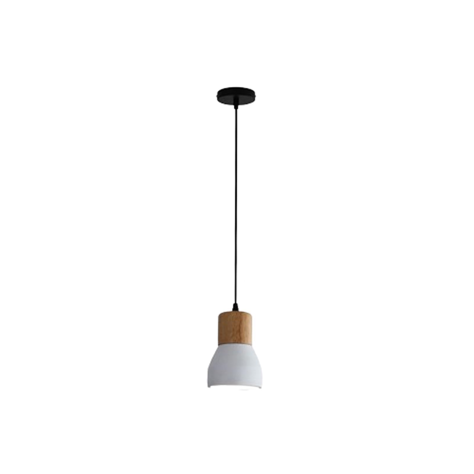 DUddTTW Wooden Ceiling Light Fixture Cement Chandelier Pendant Ceiling Lamp E27 Close to Ceiling Light Concrete Semi Flush Mount Lighting(Wei�)
