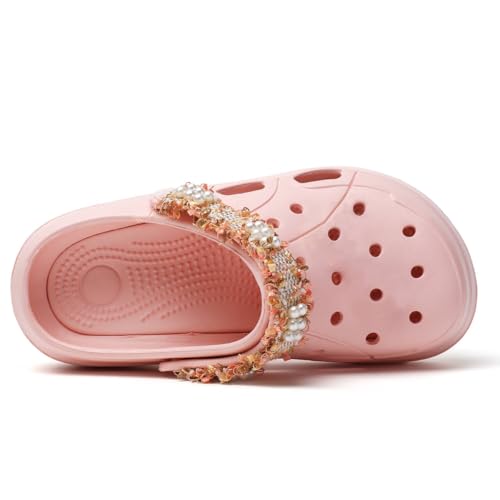 Image of FLIOZY Women's Gardener Platform Clogs Slippers Hight Heels Mules Clog Wedge Sandals Outdoor Beach Shoes