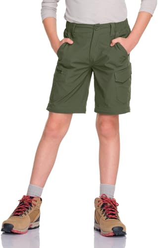 CQR Kids Youth Hiking Cargo Pants, UPF 50+ Quick Dry Convertible Zip Off Pants, Outdoor Camping Pants2