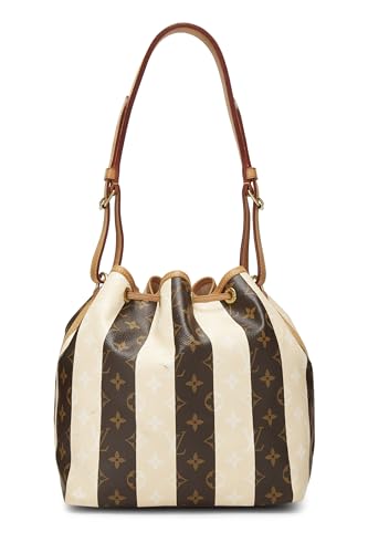 Pre-Loved Monogram Canvas Cream Rayures Noé Petite, Cream4