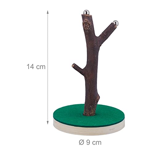 Relaxdays Bottle Tree, Drinking Game & Lid Holder, HxD 14 x 9 cm, Gift, 2 Magnet, Beer Cap Storage, Party Decoration, Wood - Image 4