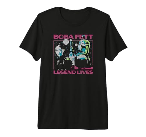 T-shirt Star Wars Boba Fett retro premium fini les imprimés qui s'effacent au lavage