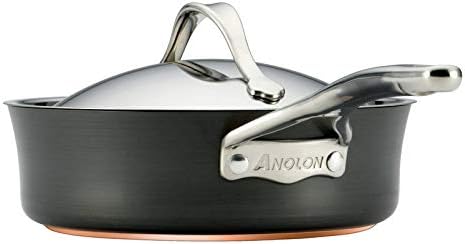 Pemberly Row Copper 11 Piece Nonstick Cookware Set in Dark Gray