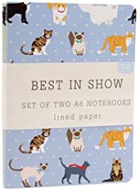 Set of 2 A6 Notebooks | Best in Show | Cat Notebooks J| Lined Paper | Pocket Notebook | Handbag Notebook Jotter | Ladies | Cat Lover | Crazy Cat Lady | DES937