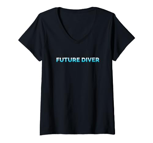 Buceo Futuro Buceador Licencia de Buceo Buceo Snorkel Camiseta Cuello V