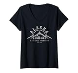Photo Gallery donna alaska l ultima frontiera est. 1959 montagne natura regalo maglietta con collo a v Photo Gallery donna alaska l ultima frontiera est. 1959 montagne natura regalo maglietta con collo a v