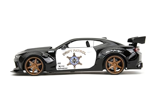 Jada Big Time Muscle 1:24 2016 Chevy Camaro SS Widebody Die-Cast Car, Toys for Kids and Adults(Drift Patrol Police) - Image 3