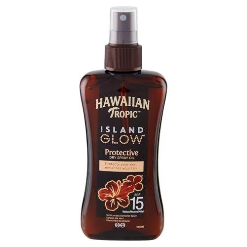 HAWAIIAN Tropic Island Glow Huile Sèche Protectrice en Spray SPF15 200 ml