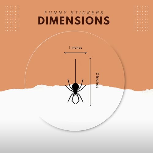 Image of Halloween Spider Rearview Mirror Decal - 3 Pcs Funny Vanity Stickers, Car Accessories, Rear View Decor (Spider)