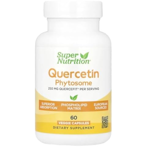Super Nutrition Quercetin Phytosome Quercefit®, 250 mg, 60 Veggie Capsules Cover