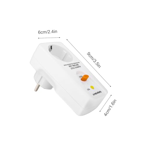 KUIDAMOS Wtyczka GFCI 16A Ochrona Przed Wyciekami Automatyczne Wyłączanie Zabezpieczenie Przeciwprzepięciowe do Użytku w Pomieszczeniach na Zewnątrz, Wodoodporne, Odporne na Wstrząsy Gniazdo, (Biały)