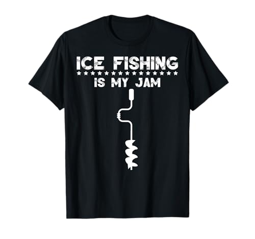 Funny Ice Fishing Enthusiast Fisherman Winter Gift T-Shirt