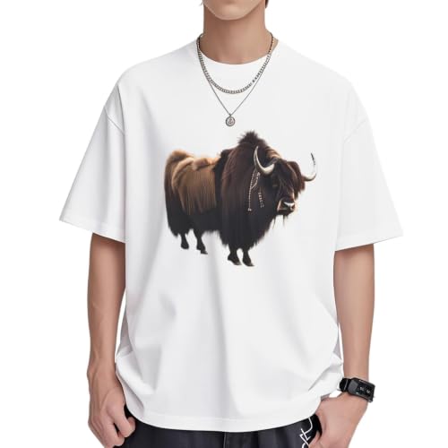 T-shirt yak sauvage en coton 230g haut de gamme pour style éco-responsable