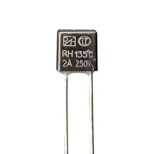 10PCS Temperature Cutoff Fuse Control Thermal Fuse 250V 2A 135°C for LED Light Overheat Protection, Non-Resettable Safety Fuse