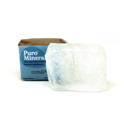Lynpha Vitale - Desodorante de Alumbre de Amonio Natural en Piedra en Bruto - 80/120 gr - Puro Mineral - Cantitad: 1