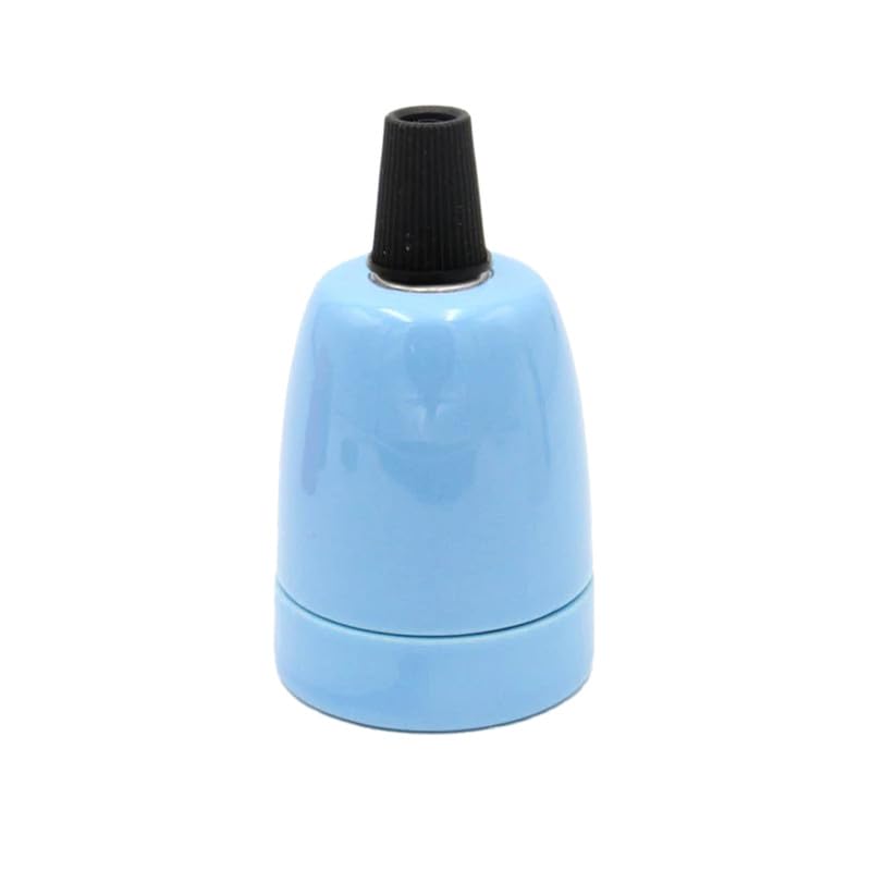 DC VOLTAGE E27 Blue Ceramic Lamp Holder Heat Resistant Porcelain Edison Screw Light Socket Pendant Fitting UK Vintage Style 240V