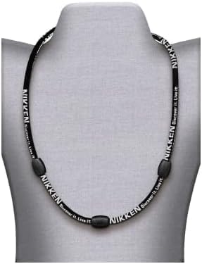 Sports Accessory for Nikken Kenko Powerband Necklace 19084, Black Cord Sports Necklace for Men & Women, Comfortable, Durable & Flexible Silicone Band for Active Lifestyles, Water-Resistant Design