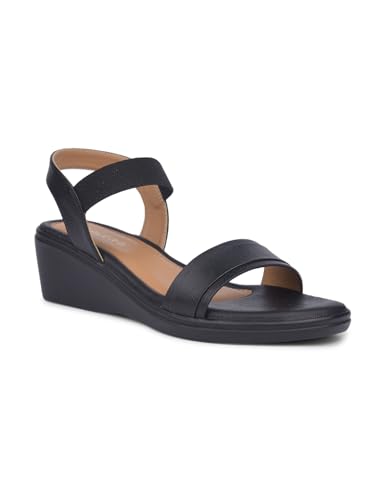 Image of Liberty LDF-22 Women Casual Sandal With PU Upper | PU Sole Sandal For Women | Stylish Wedge Heel Elastic Sandal For Women | Trendy Design Women Sandal