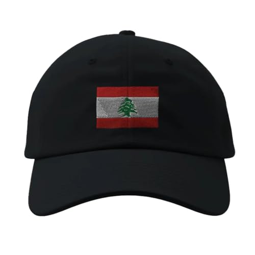 Casquette drapeau du Liban noir idéale pour les sorties et le quotidien