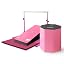 Gradient Pink Mat+Black / Hot Pink Cheese and Octagon Mat