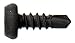 Sheet Metal Self-Drilling Framing Screws, Pan Head, Black Phosphate, #7 x 7/16-In., 1-Lb.