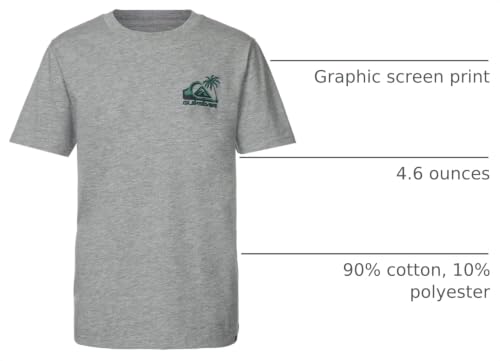 Image of Quiksilver Boys' Short Sleeve Logo Graphic T-Shirt, Soft & Comfortable, Regular Fit
