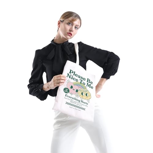 Bolso Tote Please Be Nice 12.6 x 0.4 x 15.6 pulgadas miniatura 2