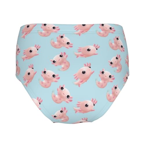 Cute Swimming Pink Axolotl Girls' Underwear Soft Cotton Little Girls Panties Comfort Briefs2