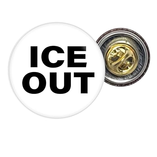 ICE OUT Protest Pin 1 Inch Round Button - Anti-ICE Movement Lapel Pin - Political Activism Badge - Social Justice Advocacy Button - Be Good Campaign