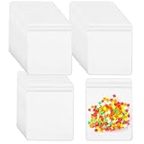 Rustark 50 Stück 11x16cm/4,33x6,30 Zoll Zip Druckverschlussbeutel Zipper Beutel verschließbare Plastiktüten Reißverschluss Tütchen Cellophan Lebensmittelbeutel für Süßigkeiten Verpackungsprodukte