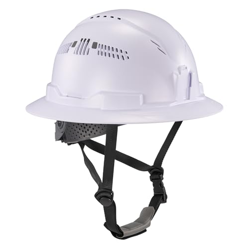 Image of Ergodyne 8964 Full Brim Safety Helmet, Type 2 Class C Hard Hat with Chin Strap, Adjustable Venting, ANSI /ISEA Z89.1-2014