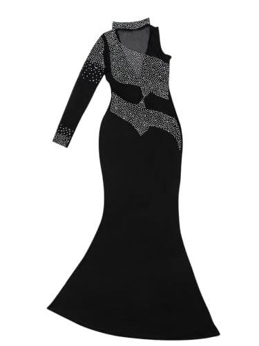 Image of PORRCEY Women's Sexy Elegant Rhinestone Bodycon Dress Hot Drilling Clubwear