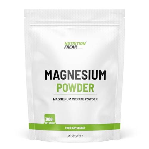 Nutrition Freak Magnesium Powder 300g - Premium Fully Reacted Magnesium Citrate Powder Suitable for Men & Women UK Made
